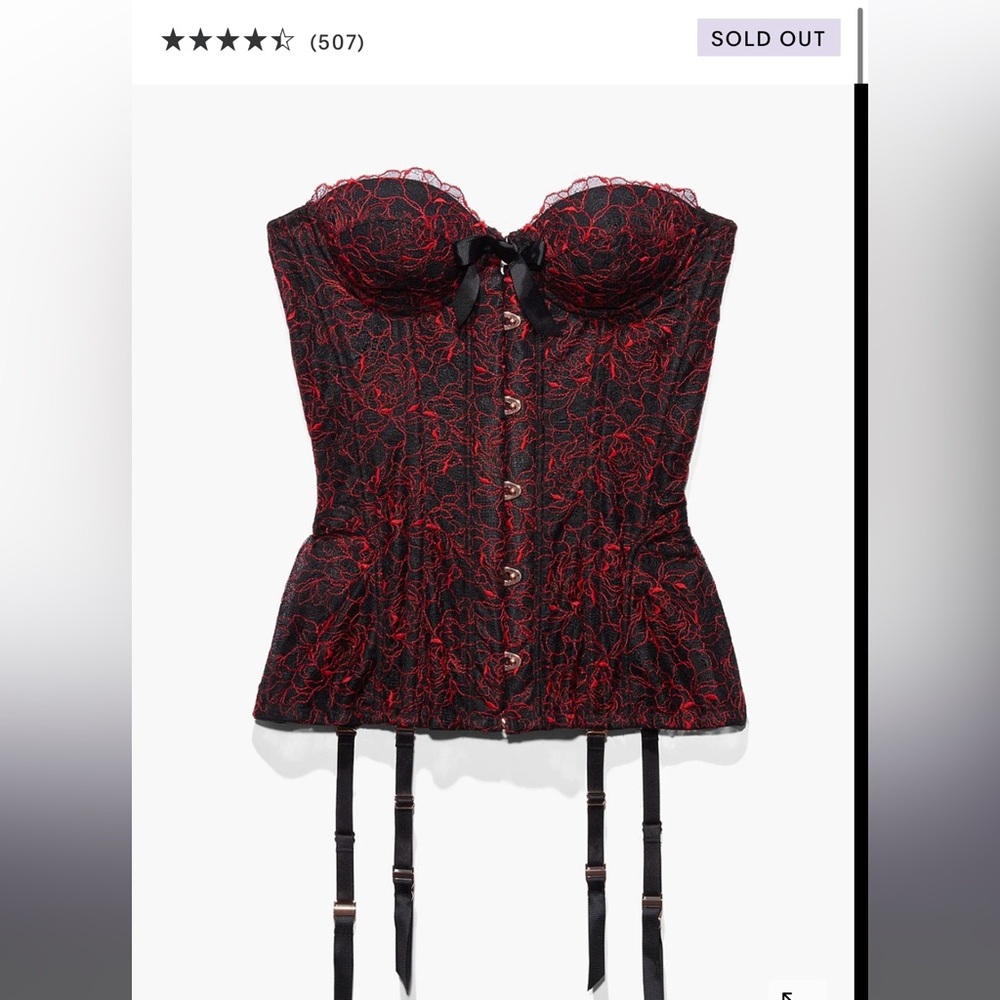 Savagexfenty embroidered lace corset